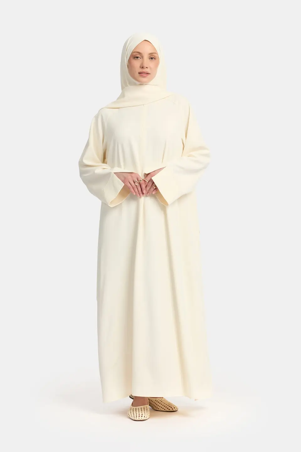 Oversized abaya Cream