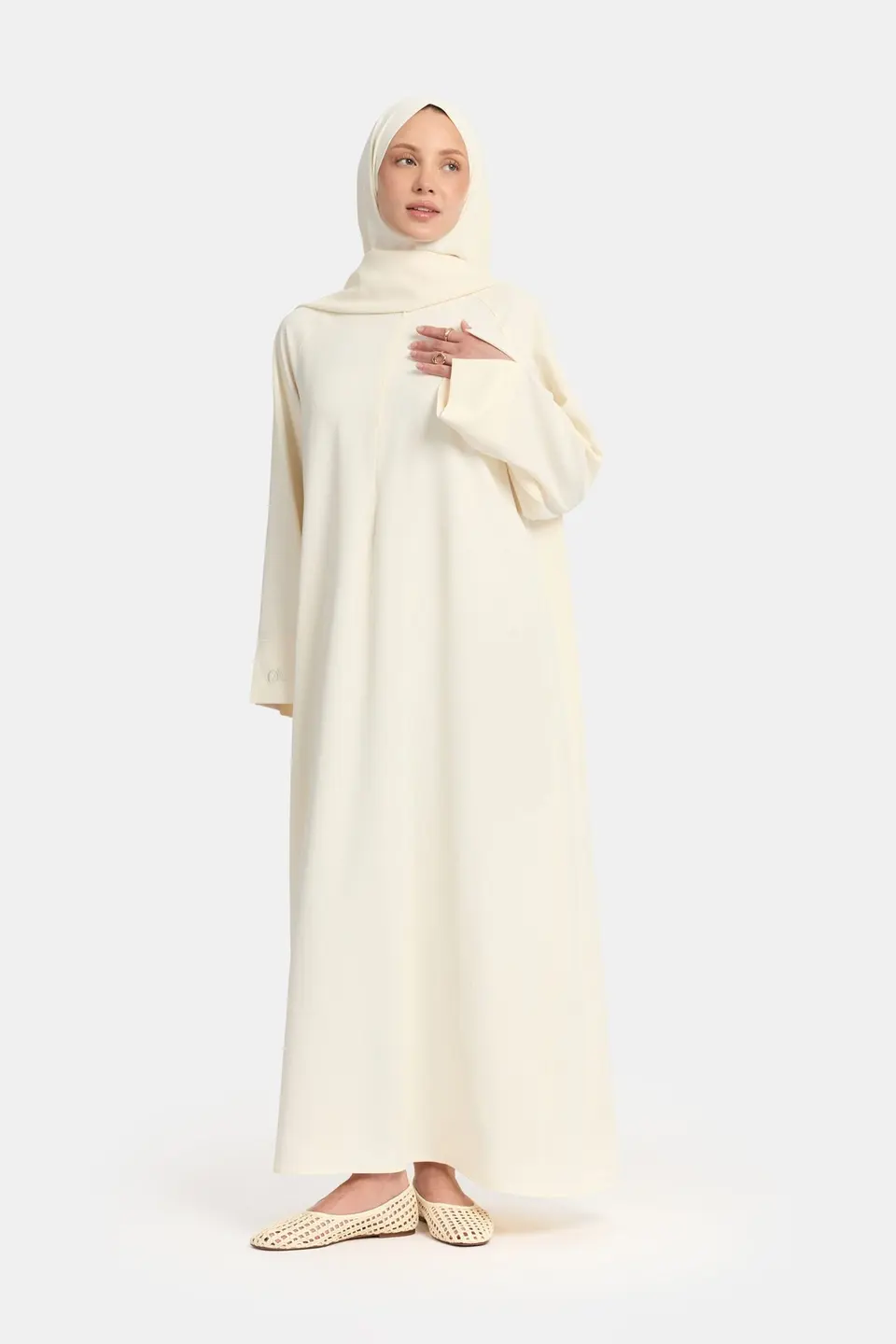 Oversized abaya Cream