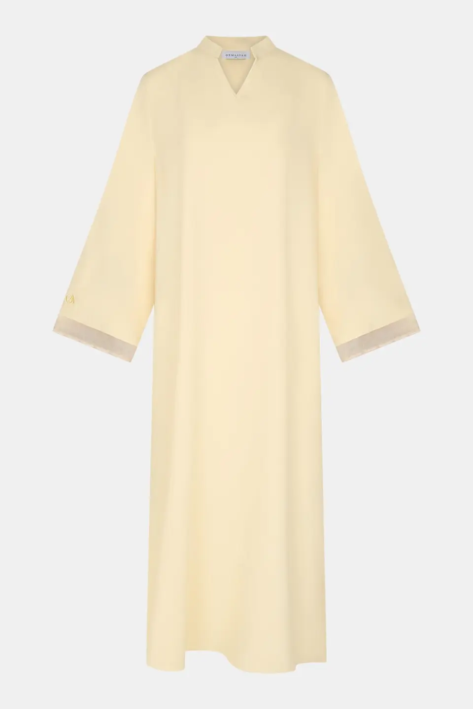 Double sleeve abaya Pastel Yellow