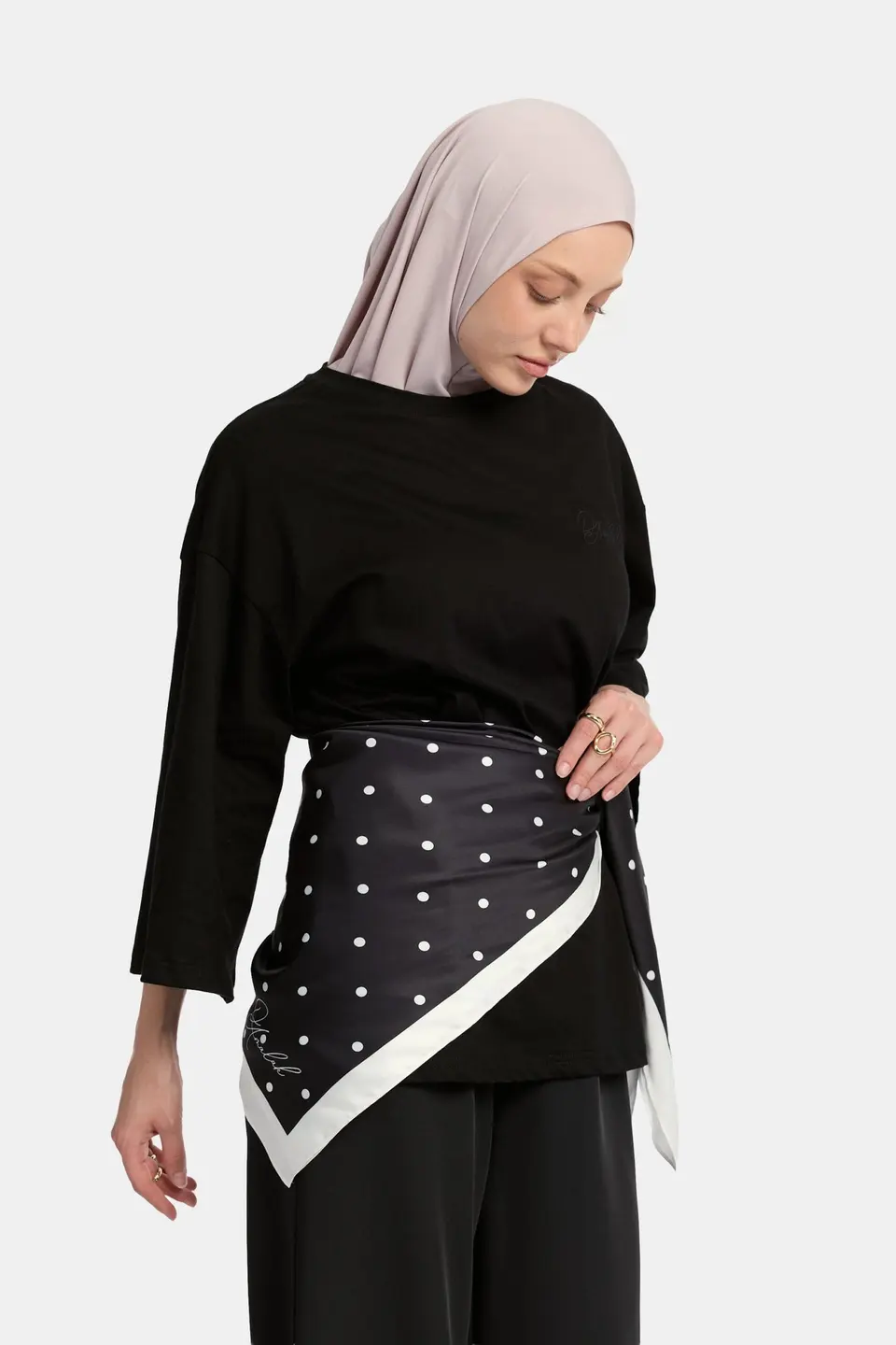 Soft dot Bandana Black