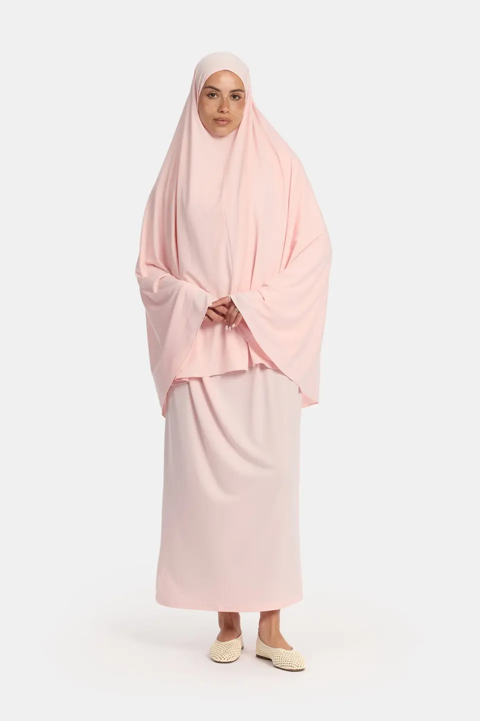 Premium jersey khimar Powder Blush