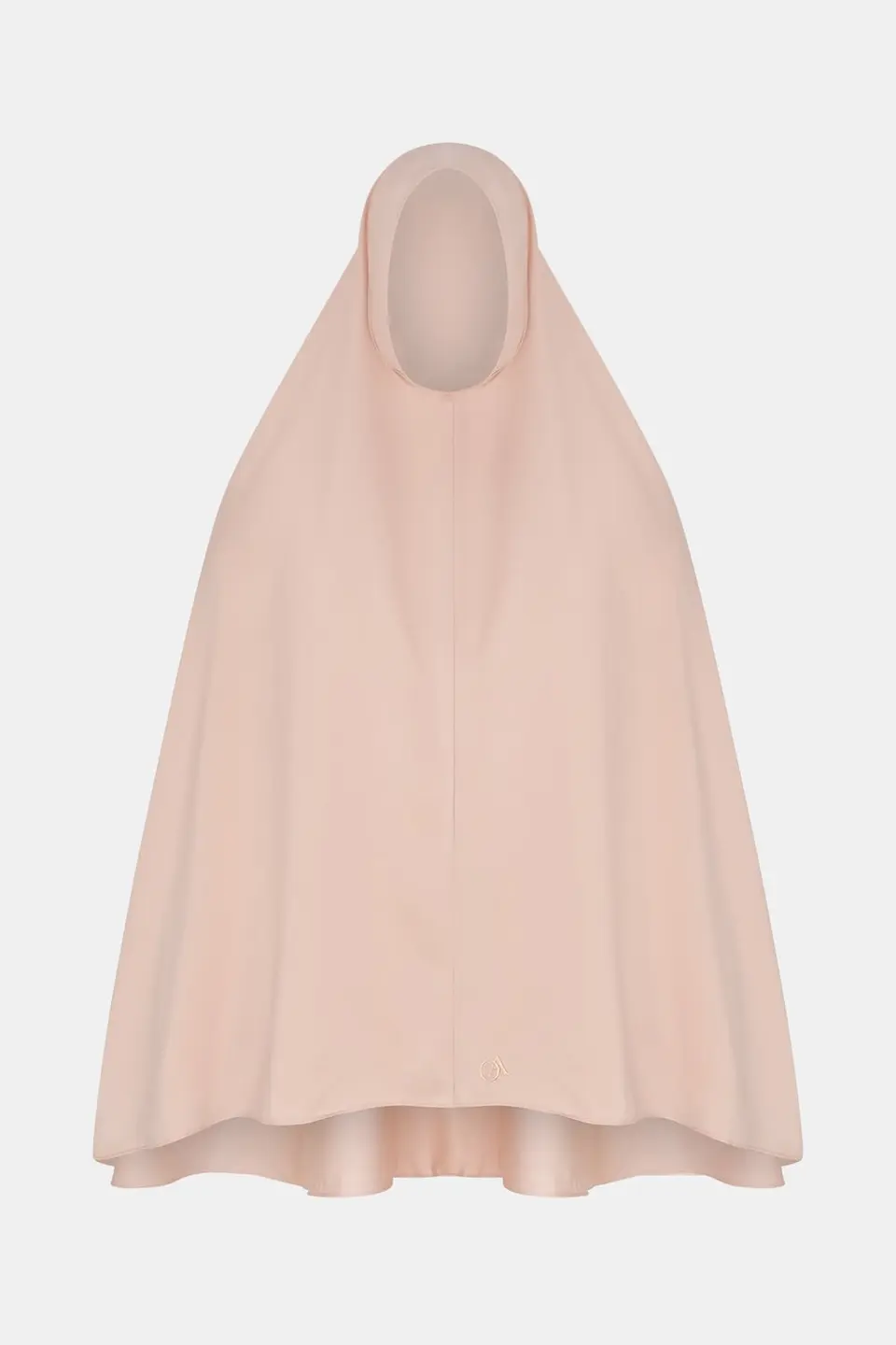 Satin khimar Cream Pink (Asymmetric)