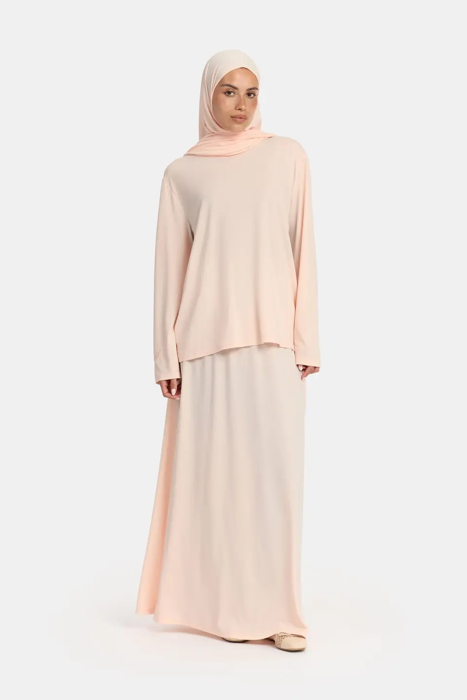 Premium jersey khimar set Coral OAmalak