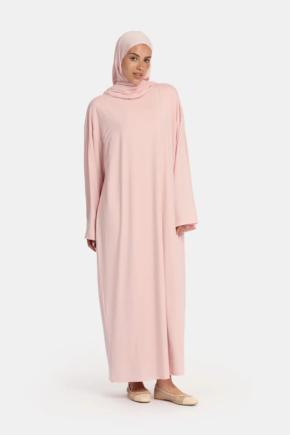 Modal jersey abaya Dusty Pink