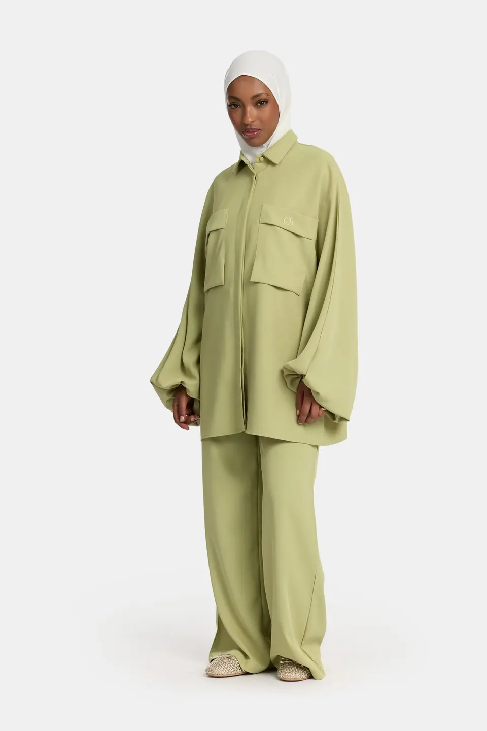 Belle Allure twinset Leaf Green