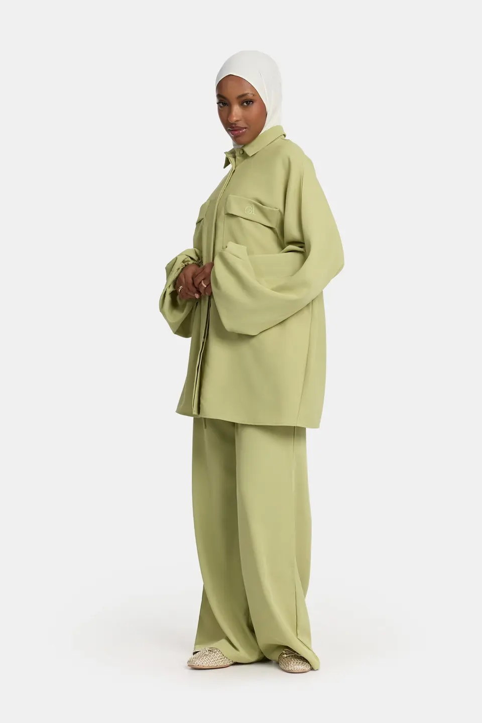 Belle Allure twinset Leaf Green