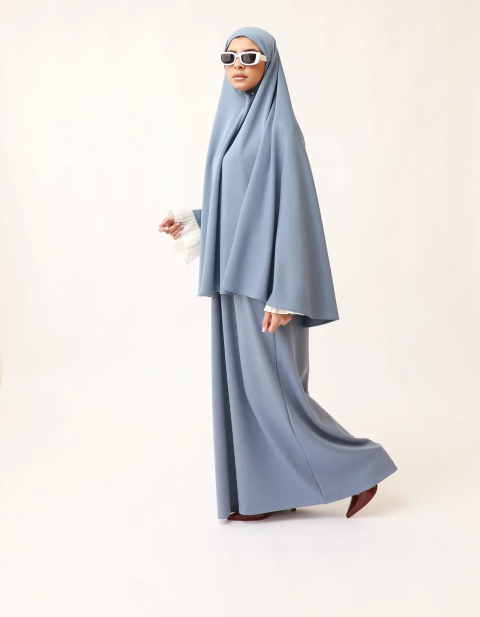 FlOWYSLEEVE ABAYA SET – BLUE