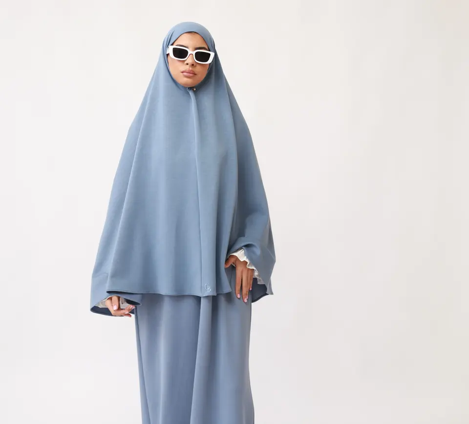 FlOWYSLEEVE ABAYA SET – BLUE