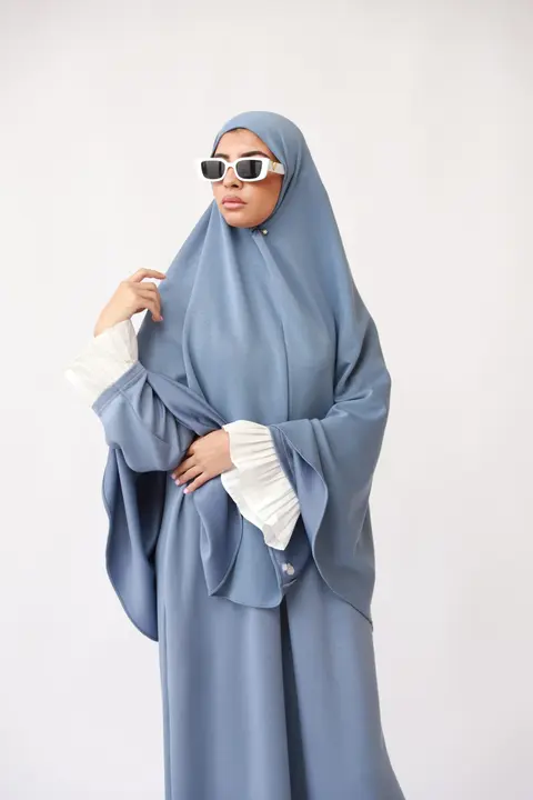 FlOWYSLEEVE ABAYA SET – BLUE