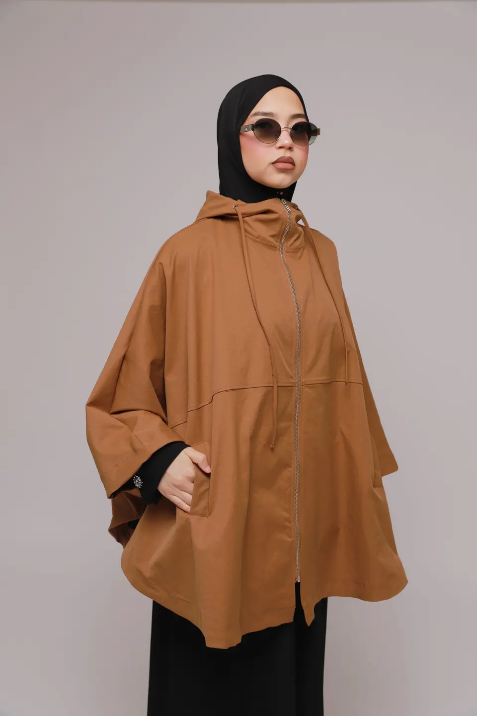 Trenchcoat poncho – Copper