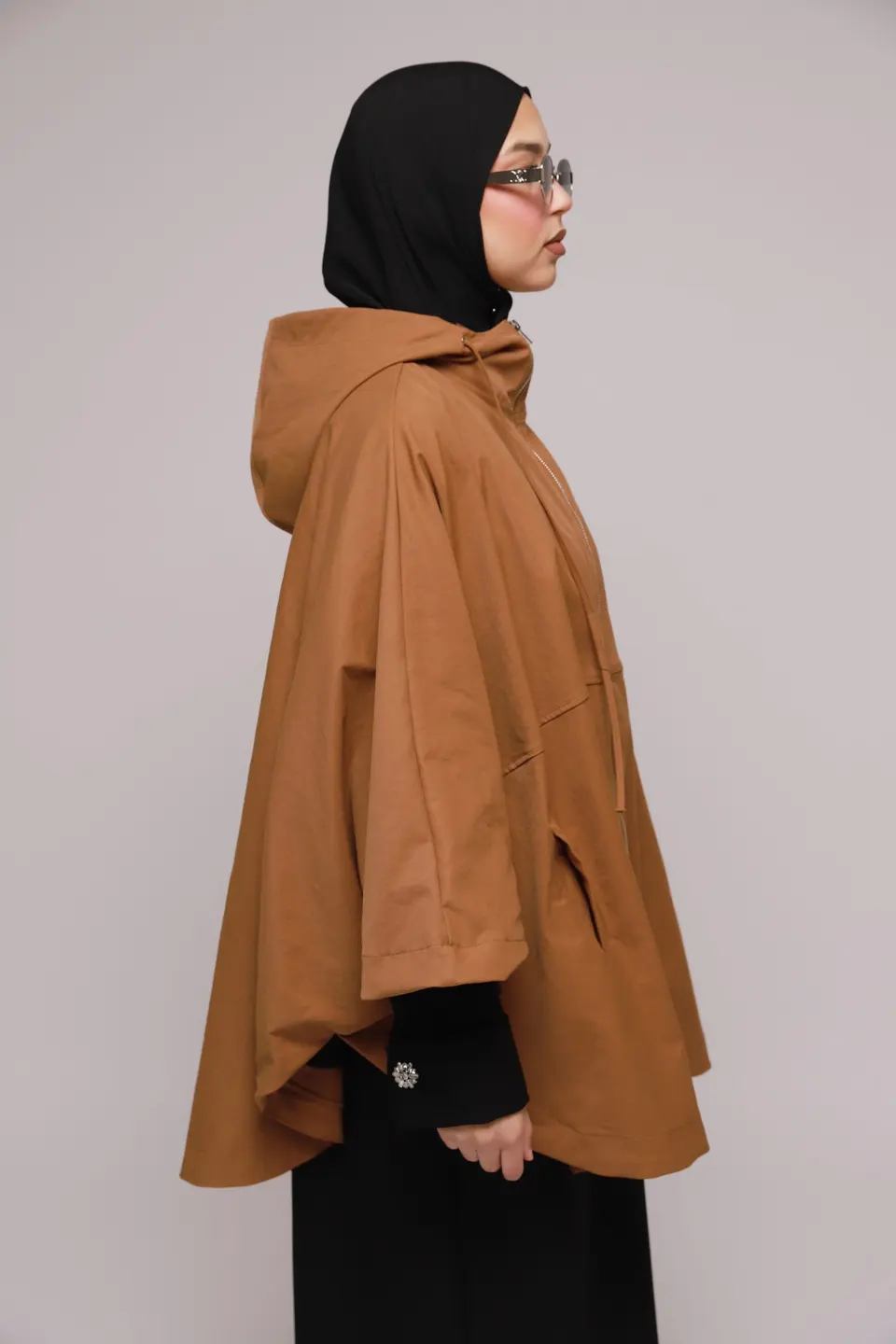 Trenchcoat poncho – Copper