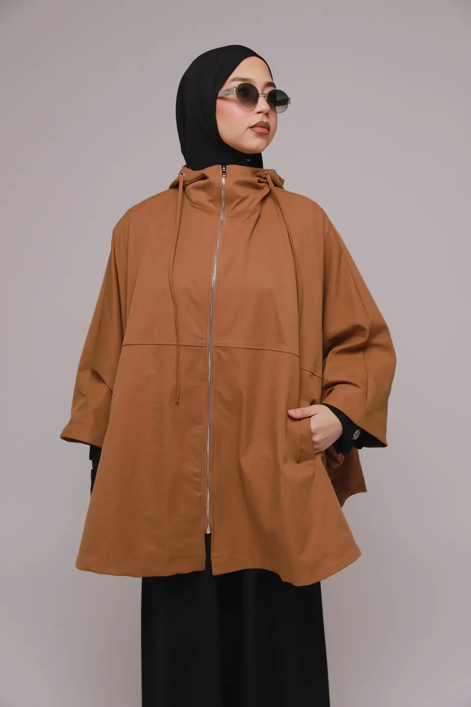 Trenchcoat poncho – Copper