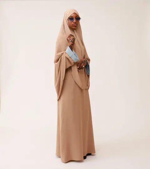 INSIDE OUT SLEEVE ABAYA – SANDY & SKY
