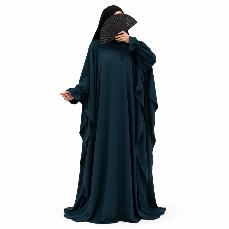Amirah flow abaya - Night petrol - 1+1 GRATIS