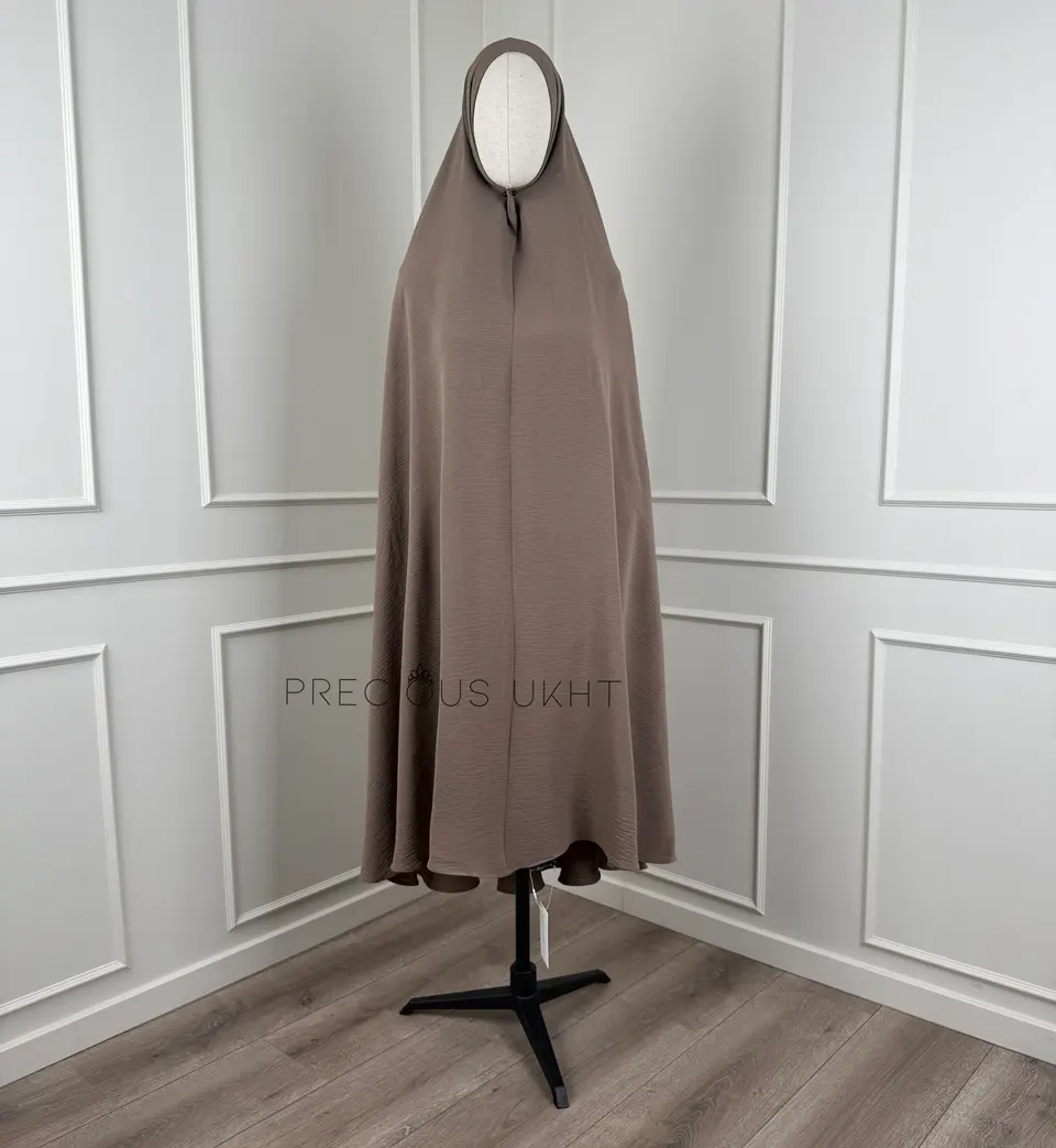 Precious Ukht Extra Long Stretch Khimaar ‘Desert Taupe’