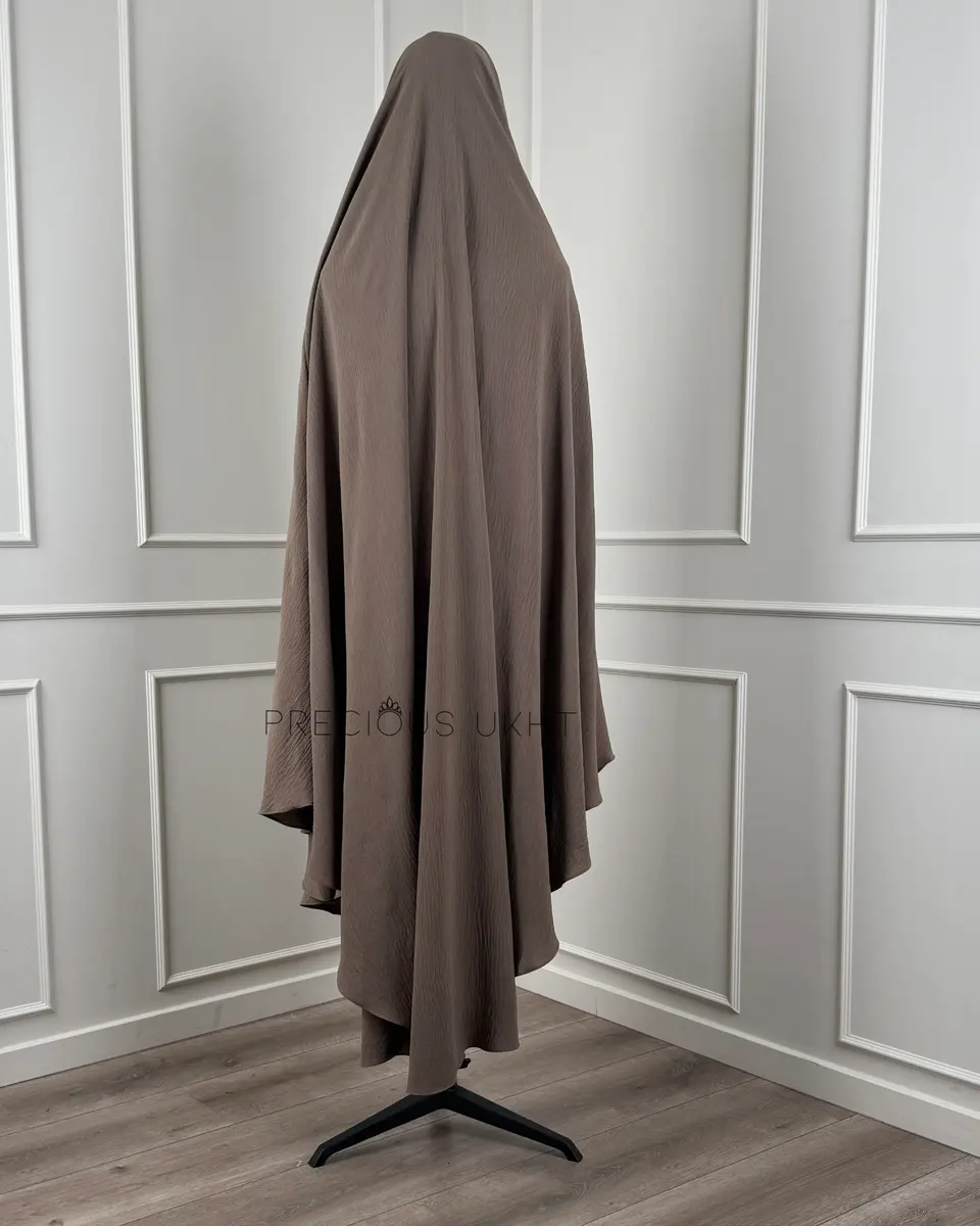 Precious Ukht Tieback Extra Long Stretch Khimaar ‘Desert Taupe’