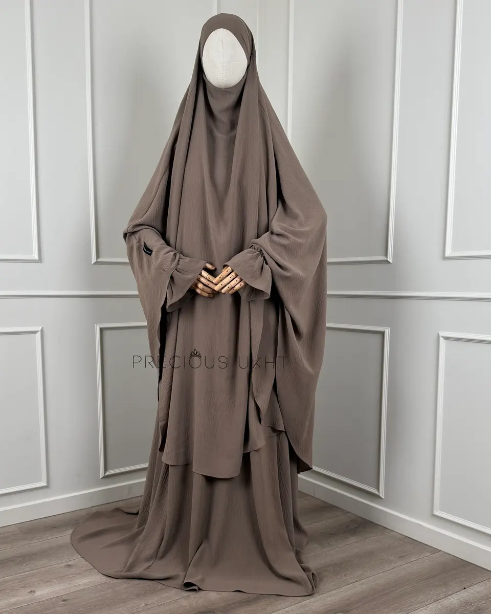 Precious Ukht Tieback Extra Long Stretch Khimaar ‘Desert Taupe’
