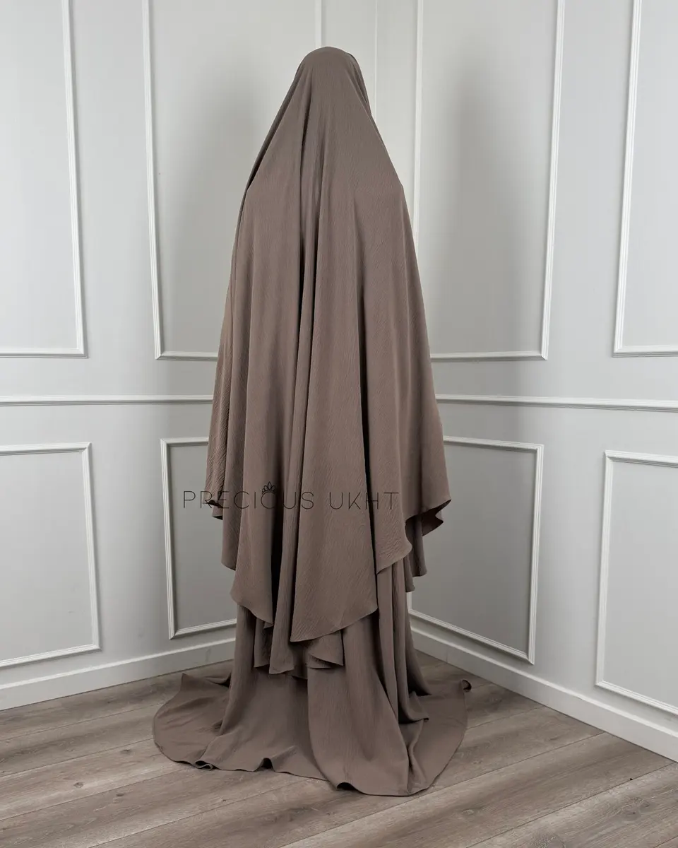 Precious Ukht Tieback Extra Long Stretch Khimaar ‘Desert Taupe’
