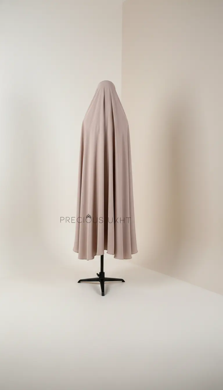 Korean Extra Long Khimaar ‘Soft Silk Stone’