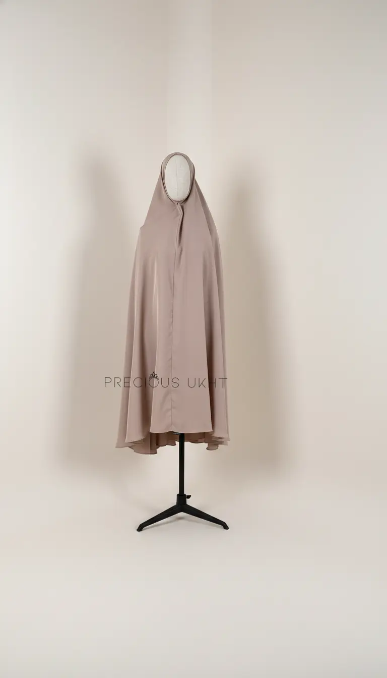 Korean Extra Long Khimaar ‘Soft Silk Stone’