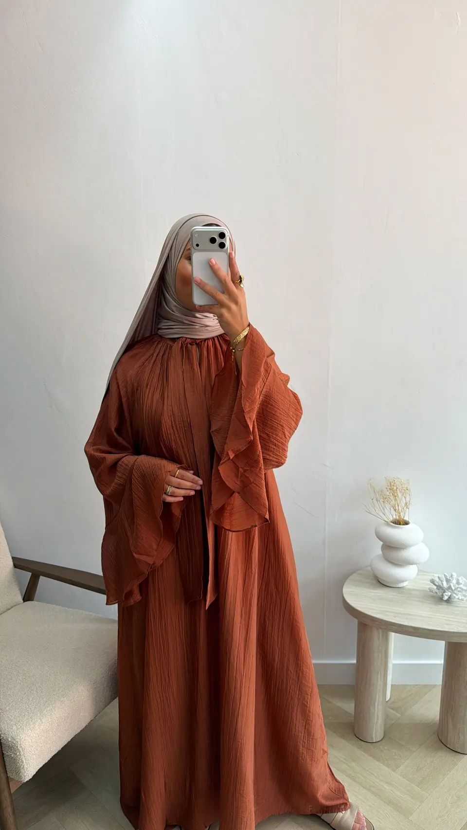RUFFLE DRESS PUMPKIN