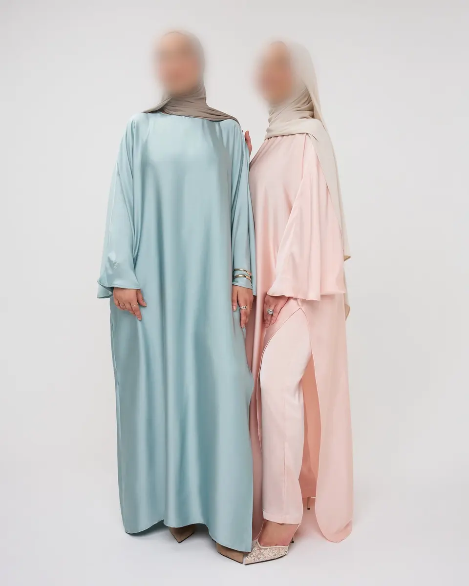 KAFTANDRESS WITH PANTS AQUA