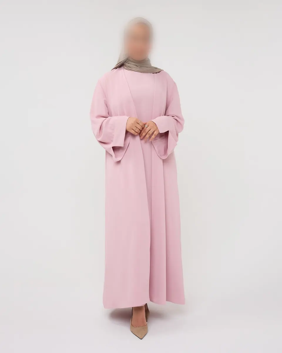KIMONO WITH SPLIT PINK