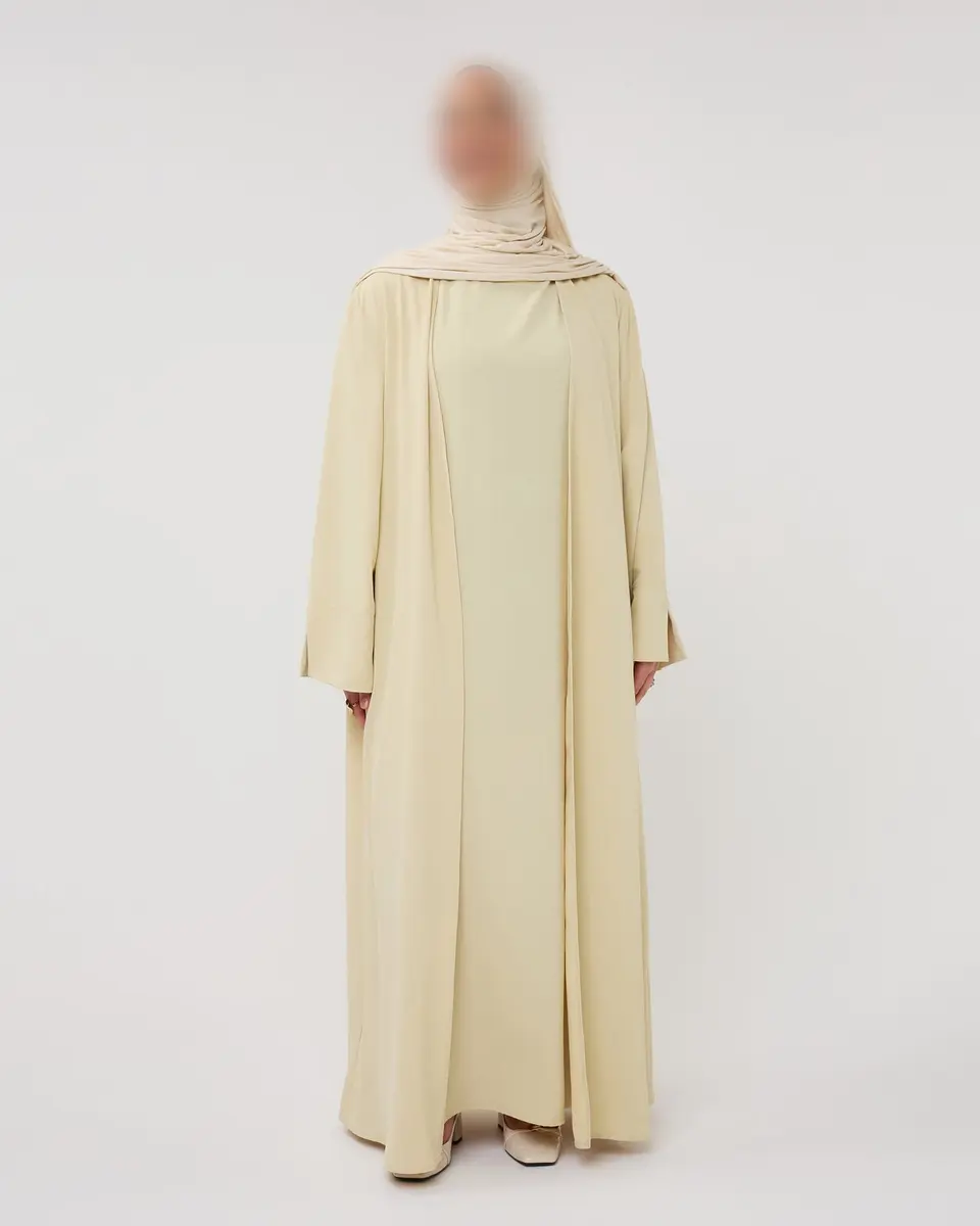 KIMONO WITH SPLIT MOSSYELLOW