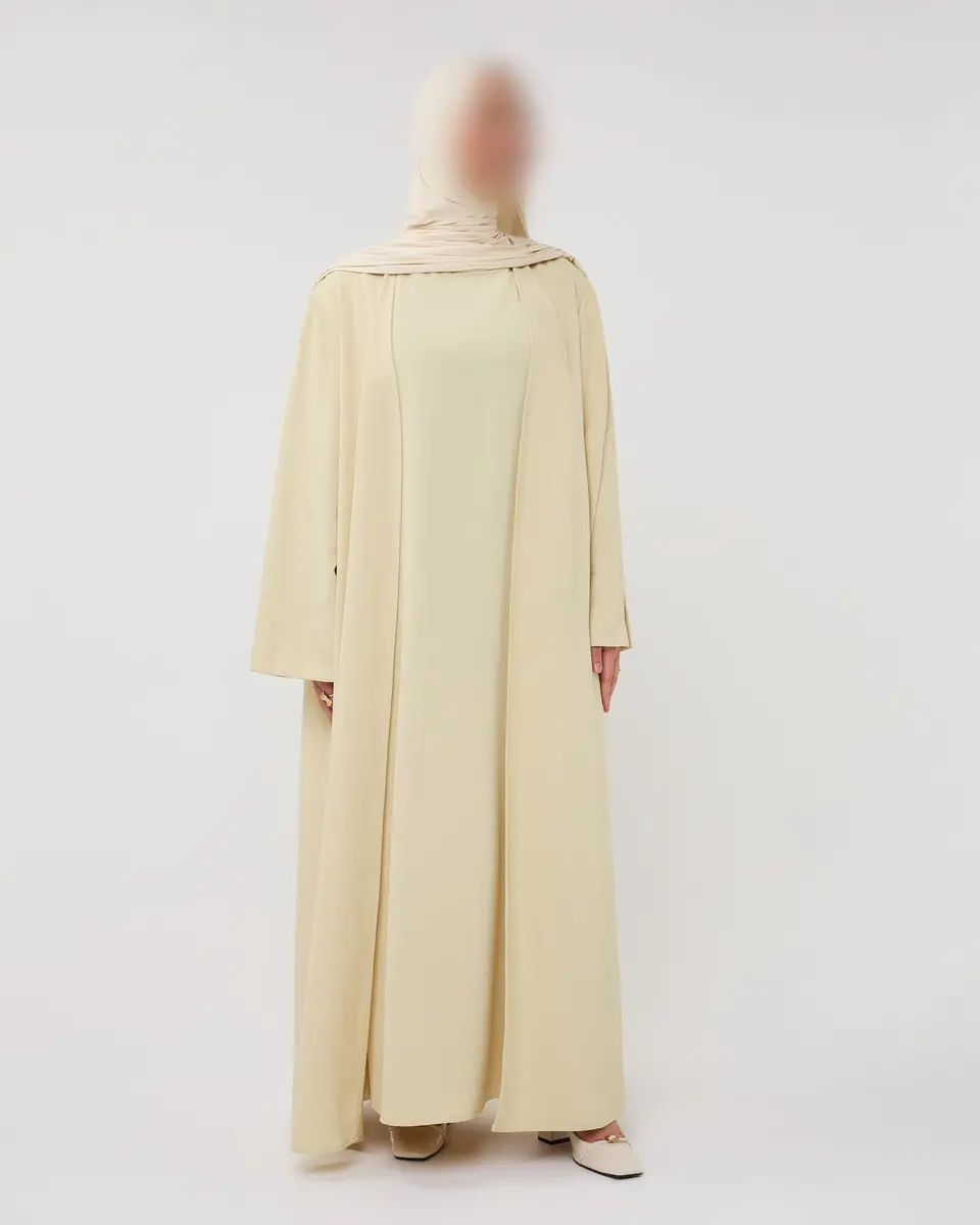 KIMONO WITH SPLIT MOSSYELLOW
