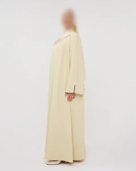 KIMONO WITH SPLIT MOSSYELLOW