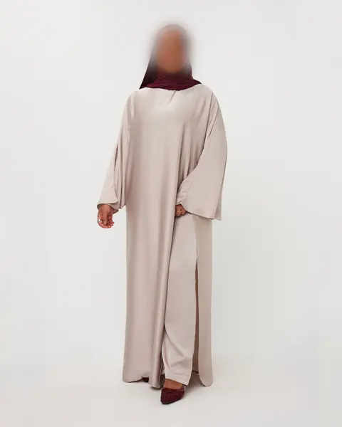 KAFTANDRESS WITH PANTS BEIGE