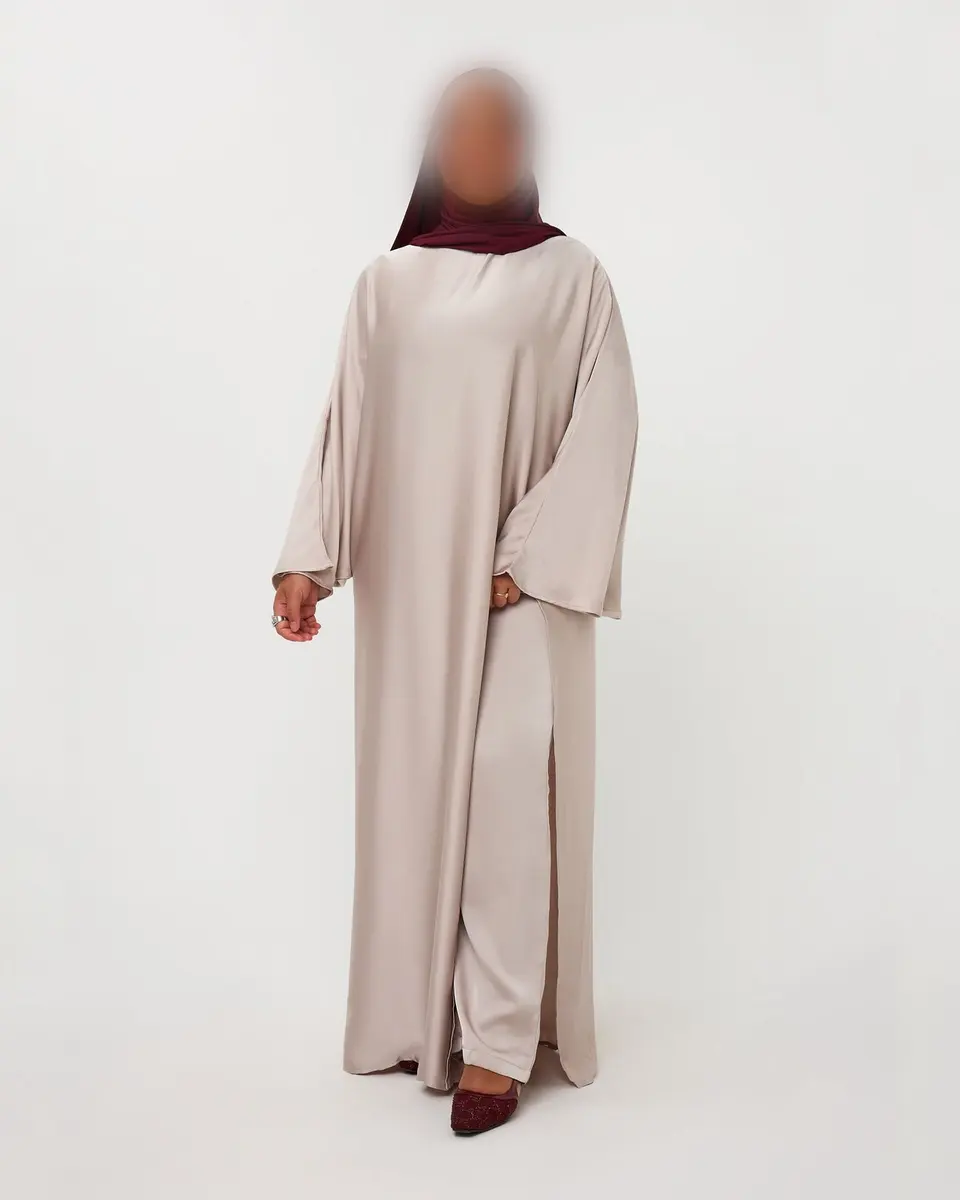 KAFTANDRESS WITH PANTS BEIGE