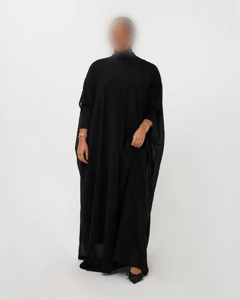 CAPEDRESS CHIFFON BLACK