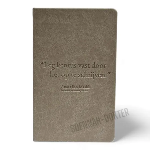Notitieboek – “Leg Kennis Vast door het op te Schrijven” Beige