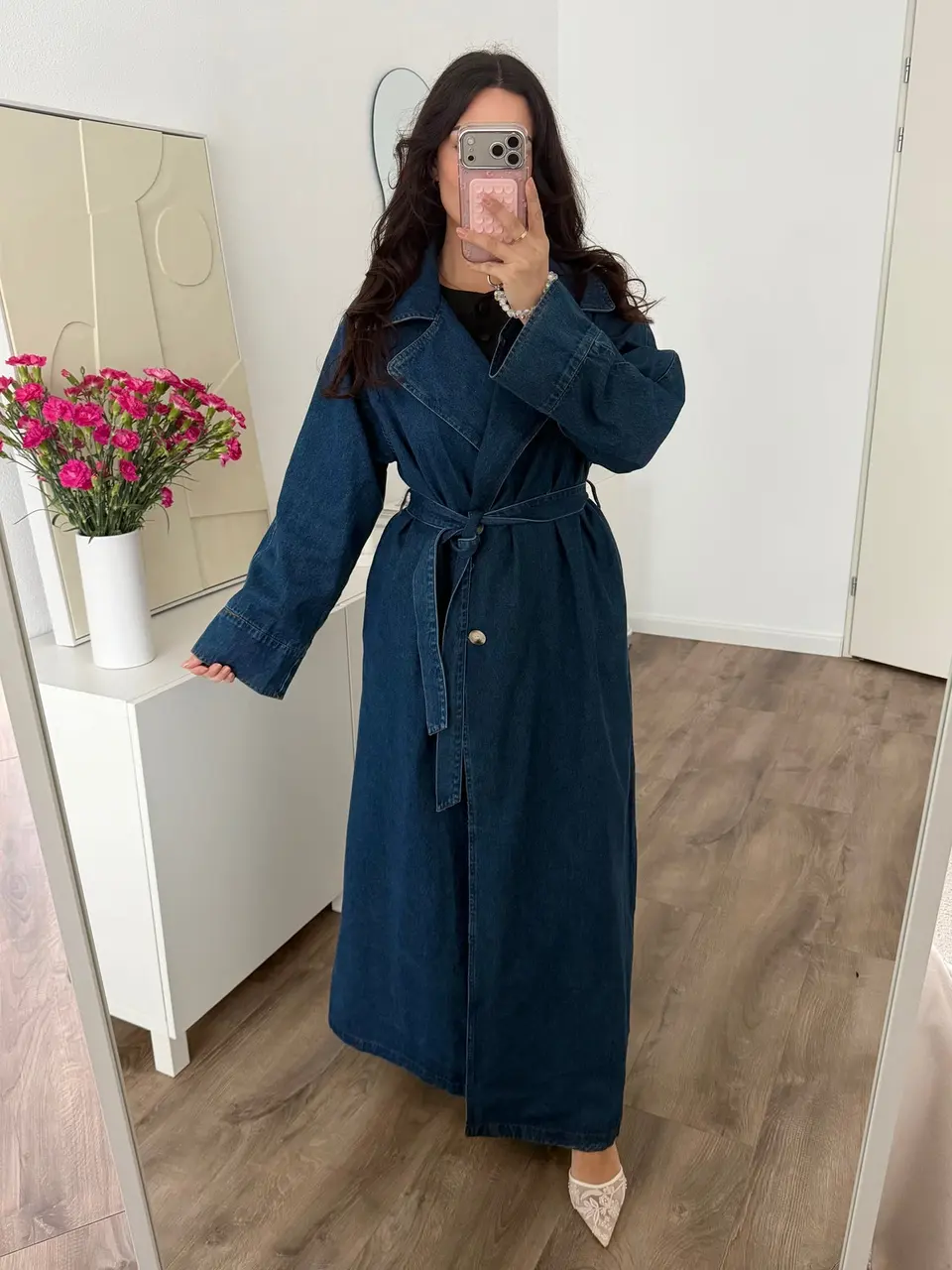 Muna cotton denim trenchcoat