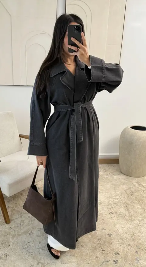 Muna cotton denim trenchcoat